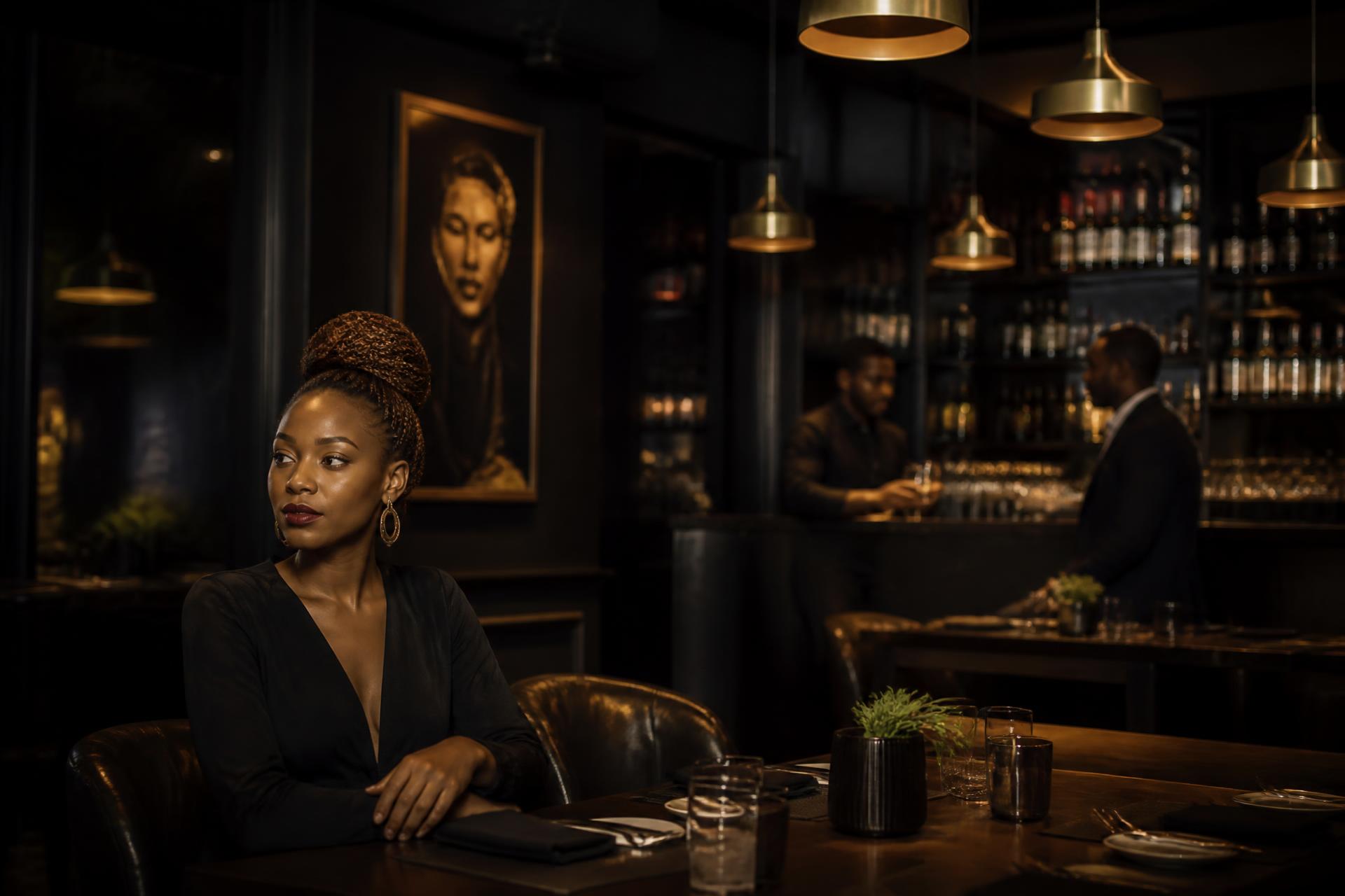 The dining room and bar at Dalla Restaurant & Bar in Kisumu Milimani